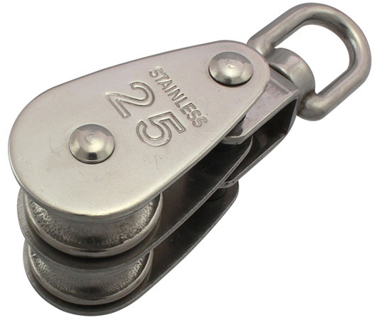 ステンレス　豆ブロック（2車）　25mm