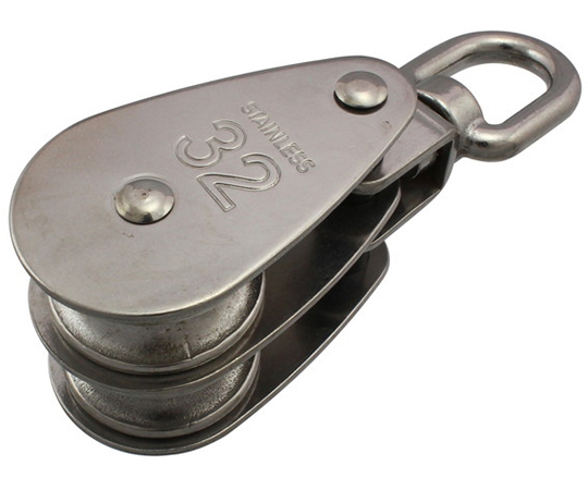 ステンレス　豆ブロック（2車）　32mm