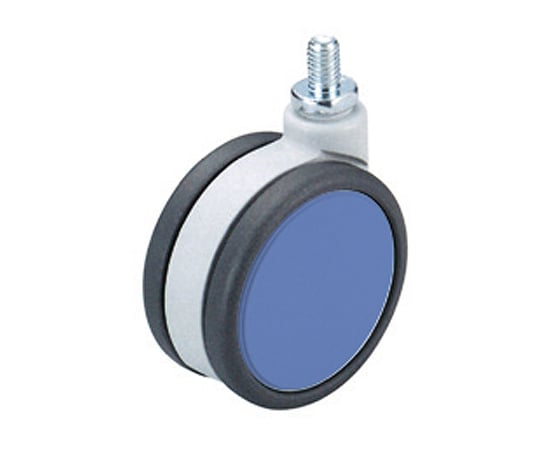 フレスコキャスター　75mm　M10ボルト・ストップ無　ブルー