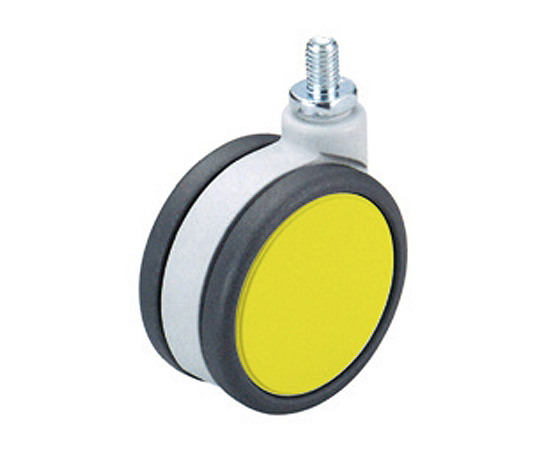 フレスコキャスター　75mm　M10ボルト・ストップ無　イエロー