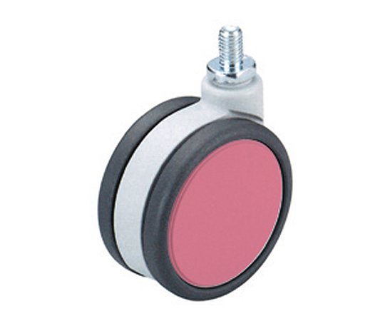 フレスコキャスター　75mm　M10ボルト・ストップ無　ピンク