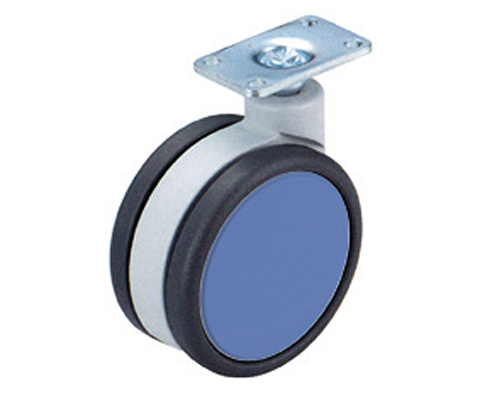 フレスコキャスター　75mm　プレート・ストップ無　ブルー