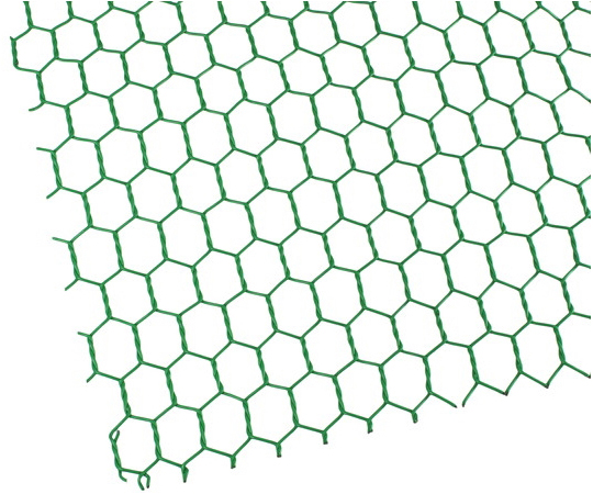 ビニール亀甲網　#20×16mm×910mm×30m巻　巻売