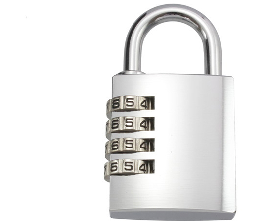 外でも使える4段文字合わせ錠　40mm