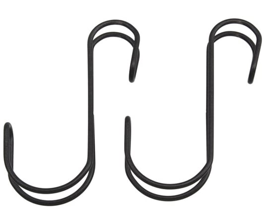 横ブレ安定S字フック　中　ブラック　2個入