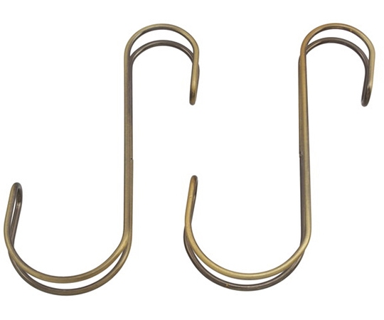 横ブレ安定S字フック　大　ゴールド　2個入