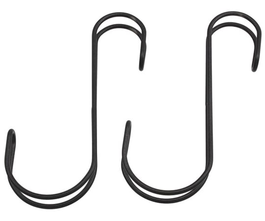 横ブレ安定S字フック　大　ブラック　2個入