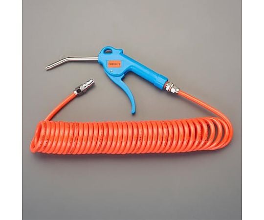 3.8穴x100mm エアーブローガン(ｶｰﾙﾎｰｽ付)