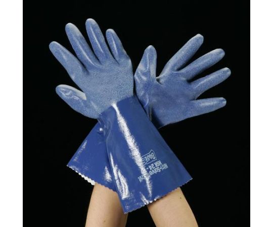 [Ｓ/350mm] 手袋･耐酸･耐油･耐溶剤(ﾆﾄﾘﾙ) EA354BW-24