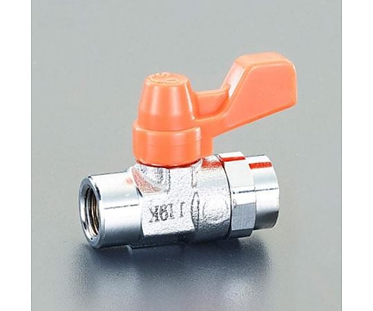 Rc1/4" ミニボールバルブ(ﾒｯｷ付)