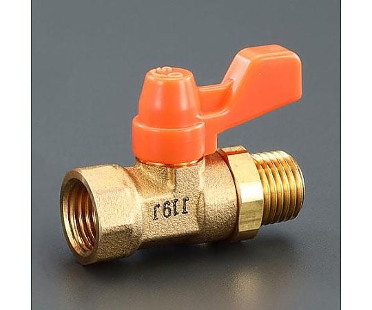 Rc1/4"xR 1/4" ミニボールバルブ(ﾒｯｷ無)