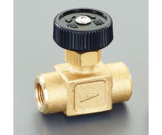 Rc1/8" ニードルバルブ(樹脂ﾊﾝﾄﾞﾙ) EA426CC-1