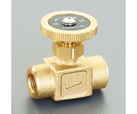 Rc1/4" ニードルバルブ(黄銅ﾊﾝﾄﾞﾙ)