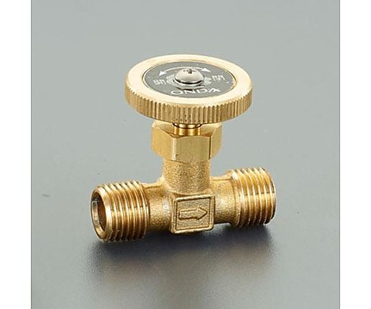 R 1/4"x 8mm ﾆｰﾄﾞﾙﾊﾞﾙﾌﾞ(黄銅ﾊﾝﾄﾞﾙ)