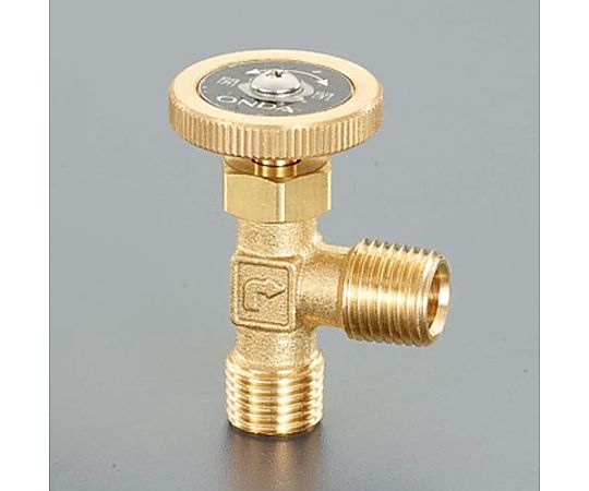 R 1/4"x 8mm ﾆｰﾄﾞﾙﾊﾞﾙﾌﾞ(黄銅ﾊﾝﾄﾞﾙ)