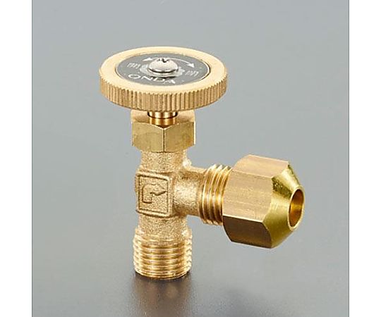 R 1/4"x 8mm ﾆｰﾄﾞﾙﾊﾞﾙﾌﾞ(黄銅ﾊﾝﾄﾞﾙ/ﾌﾚｱｰﾅｯﾄ