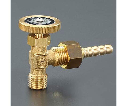 R 1/4"x 8mm ﾆｰﾄﾞﾙﾊﾞﾙﾌﾞ(黄銅ﾊﾝﾄﾞﾙ/ﾎｰｽﾆｯﾌﾟ