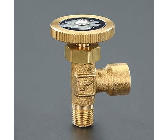 R 1/4"xRc1/8" ﾆｰﾄﾞﾙﾊﾞﾙﾌﾞ(黄銅ﾊﾝﾄﾞﾙ)