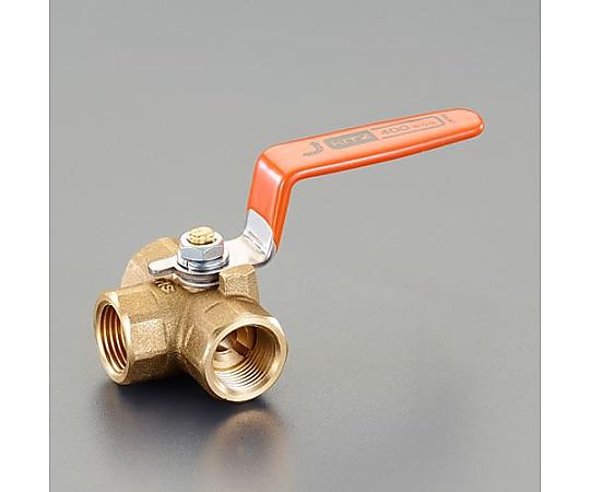 Rc 3/8"  三方ボールバルブ(真鍮製)