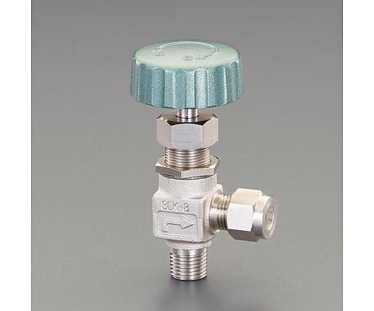 6mm x R1/4" ﾆｰﾄﾞﾙﾊﾞﾙﾌﾞ(ｱﾝｸﾞﾙ型/ｽﾃﾝﾚｽ製)