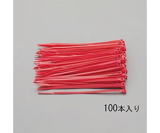 203x 2.5mm 結束バンド(赤/100本)