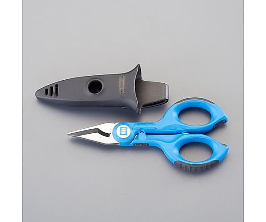 150mm はさみ・電工用(ｽﾃﾝﾚｽ製/ｹｰｽ付)