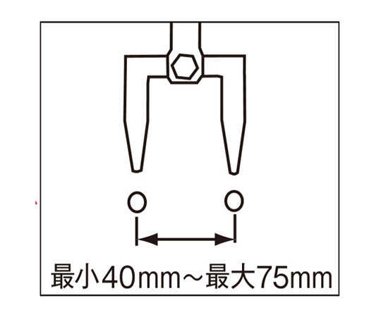 64-7868-82 40-75mm/1000mm 可動開栓器 EA546ZM-1 【AXEL】 アズワン