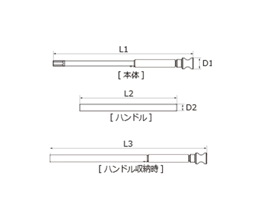 64-7871-21 4.0x180mm [Hexagon]Ｔ型レンチ(ｾﾊﾟﾚｰﾄ型) EA573BJ-4