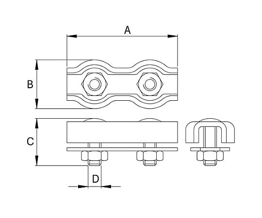 64-7903-77 5mm ワイヤークランプ(ｽﾃﾝﾚｽ製) EA628SE-55 【AXEL】 アズワン