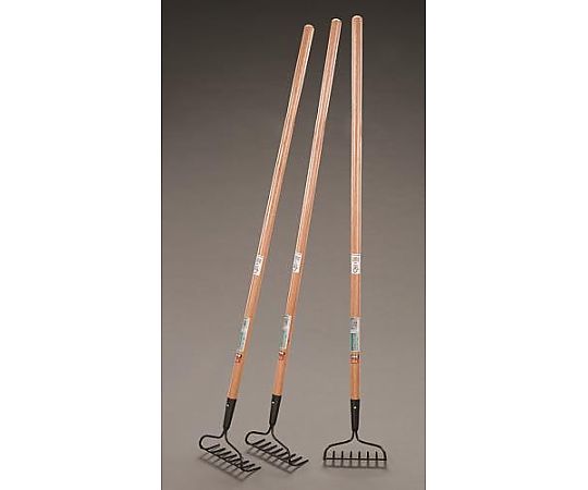 195x1340mm ガーデンレーキ(木柄/3本組)