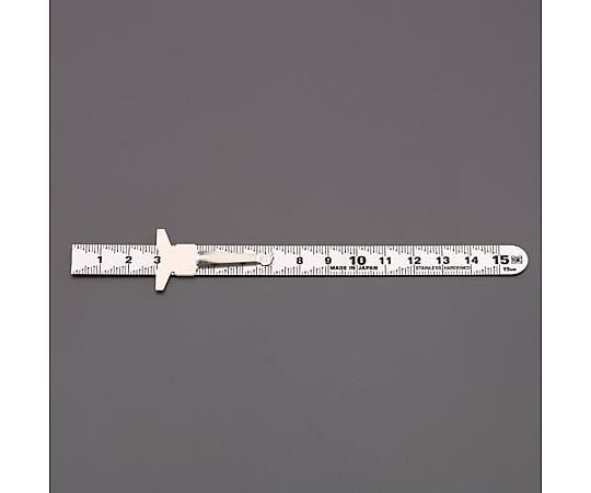 150mm シルバー直尺(ｸﾘｯﾌﾟ付)