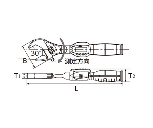 64-7911-48 10-36mm/27-135N・m [ﾃﾞｼﾞﾀﾙ]ﾄﾙｸﾚﾝﾁ(充電式) EA723JL-135