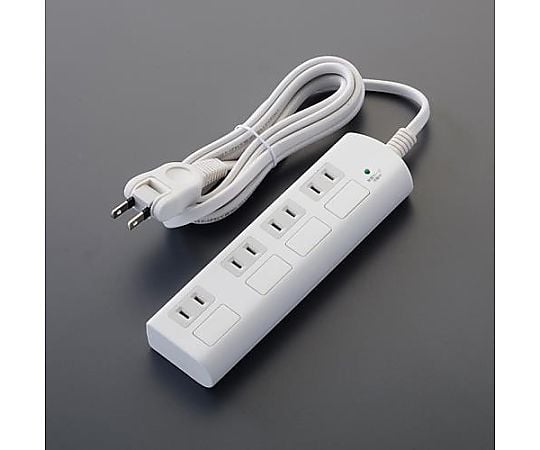 AC125V/15Ax2mタップ(4口/個別ｽｲｯﾁ/雷ｻｰｼﾞ)