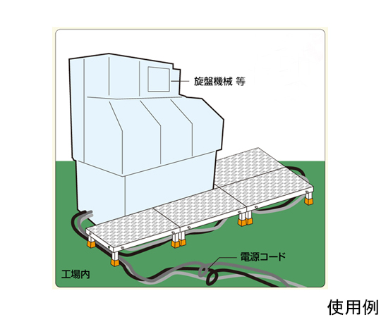 64-7943-67 低床作業台（縦横連結式） 497×349mm/200mm EA903PA-53