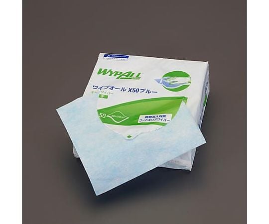 325x350mm 工業用ワイパー(50枚/ﾌﾞﾙｰ)