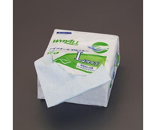 340x490mm 工業用ワイパー(50枚/ﾌﾞﾙｰ)