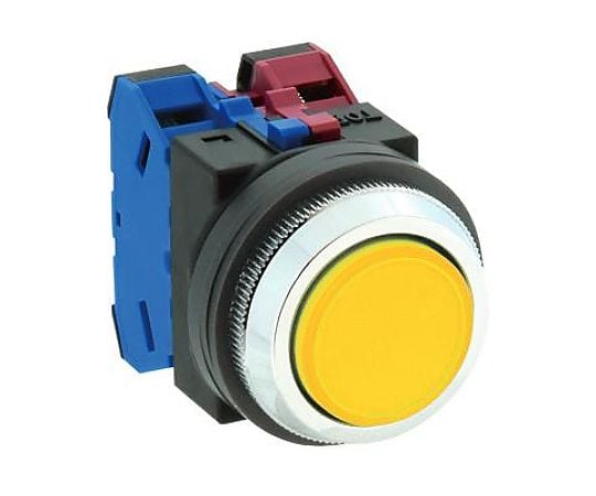2a/30mm 押しボタンスイッチ(平型/黄)