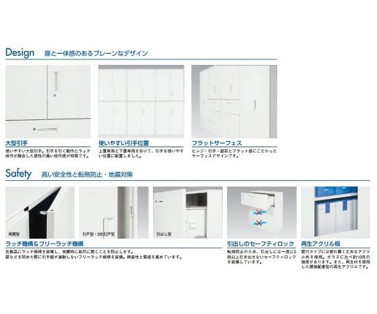 64-7967-17 900x450x1030mm 収納庫(3枚引き戸) EA954DJ-16 【AXEL