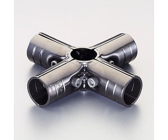 [ﾊﾟｲﾌﾟﾗｯｸ用] 6方向ﾒﾀﾙｼﾞｮｲﾝﾄ(ﾌﾞﾗｯｸ)