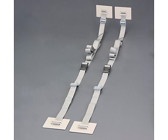 90x70mm 転倒防止ﾌﾟﾚｰﾄ(ﾗｯｸ用/ﾊﾞｯｸﾙ付/2個