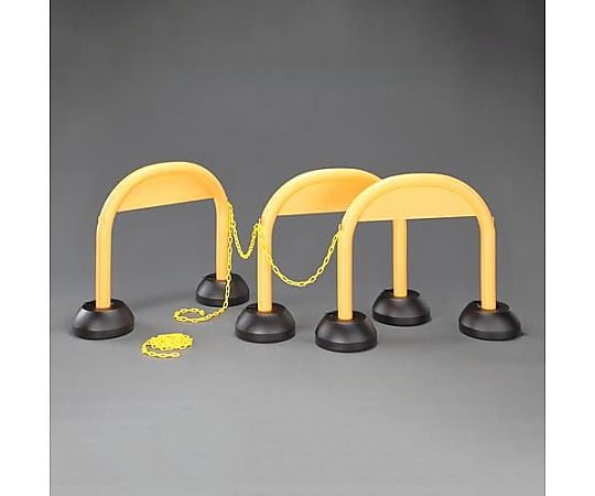 900x255x725mm ｱｰﾁｽﾀﾝﾄﾞ(ﾁｪｰﾝ付/黄/3本組)