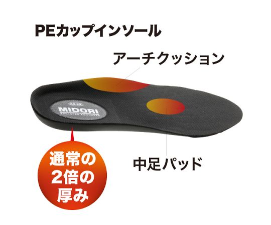 JIS規格　超耐滑底安全靴　ハイグリップセフティ・中編上靴　ブラック　24.5cm　HGS520-24.5