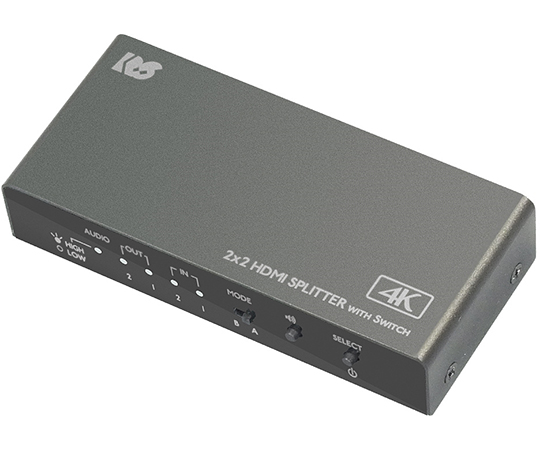 ダウンスケール対応 入力切替機能付き HDMI分配器 RS-HDSP22-4K