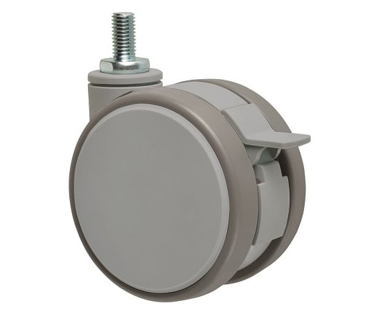 静音　双輪キャスター　φ75　自在S付　ネジ式