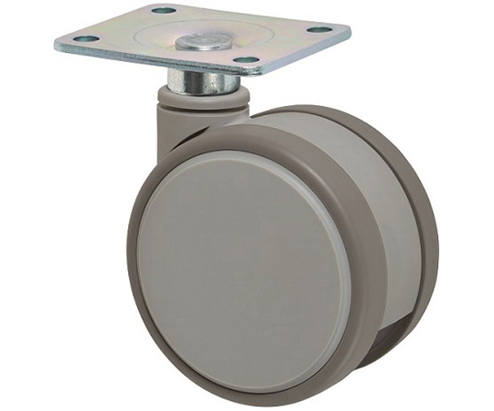 静音　双輪キャスター　φ100　自在　プレート式