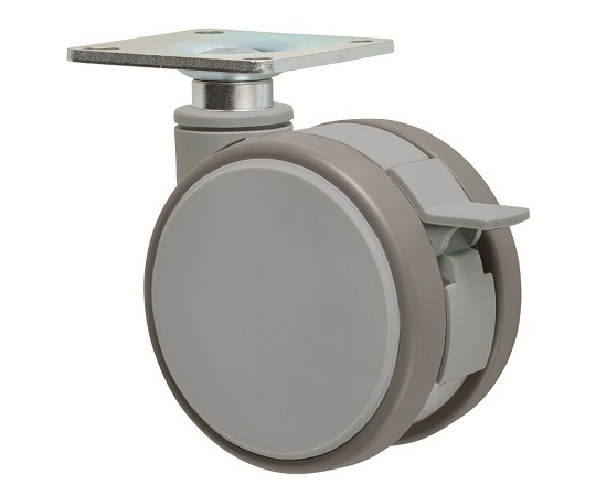 静音　双輪キャスター　φ100　自在S付　プレート式