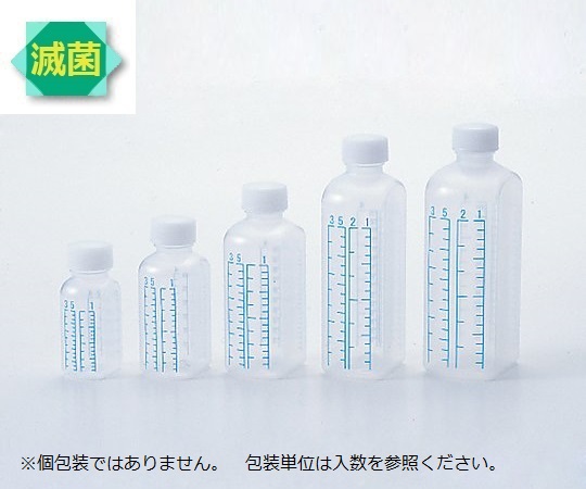 64-8078-27 投薬瓶（カラー目盛付） 100mL EOG滅菌済 10個×14袋
