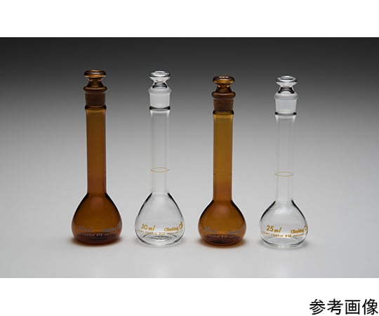 錠剤用（首太）メスフラスコ　白　25mL　CL2035-02-10