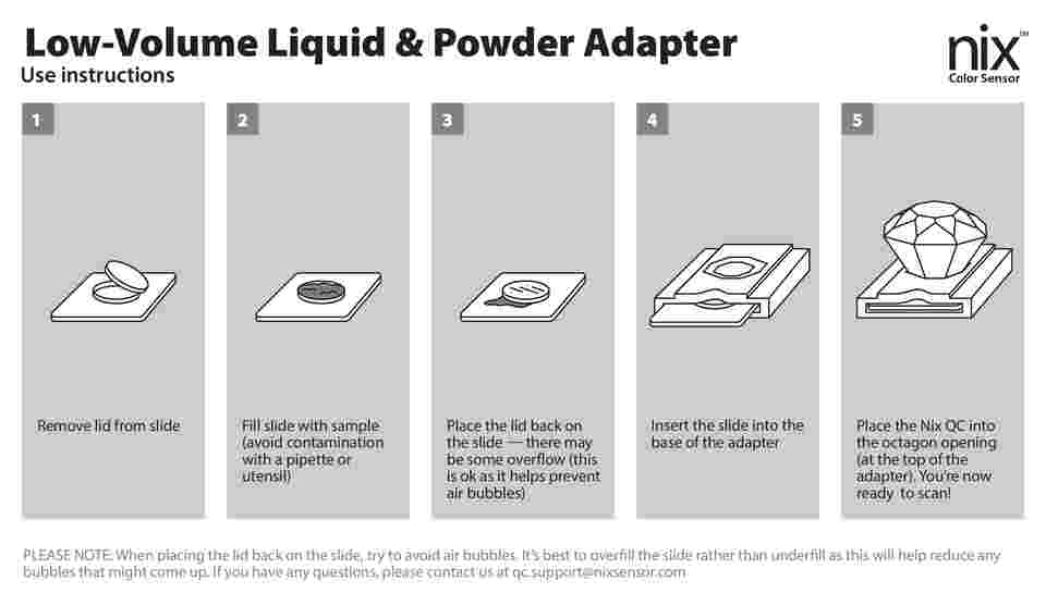 64-8090-37 Low-Volume Liquid and Powder Slides 100個入 NIX-QC1-LPS