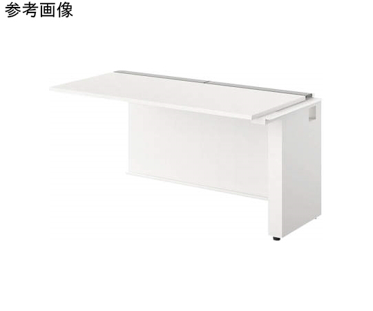フリーアドレスデスクシステム〈パルフィーノ〉　片面タイプ　連結型（ホワイト脚タイプ）　ピュアホワイト/ホワイト　PAR-1407R-PWW